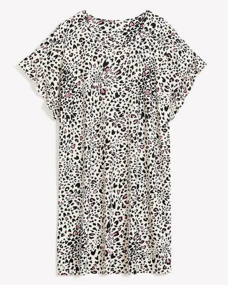 Short Sleepshirt with Ruffled Sleeves - ti Voglio