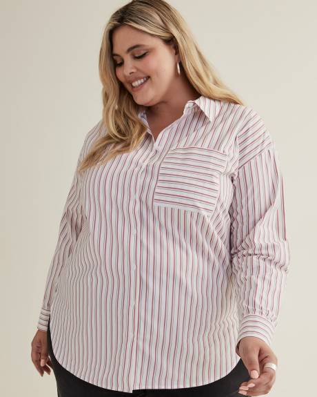 Pinstripe Poplin Buttoned Down Shirt