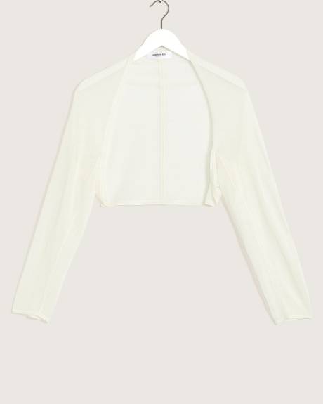 Long-Sleeve Cropped Bolero Cardigan - Addition Elle