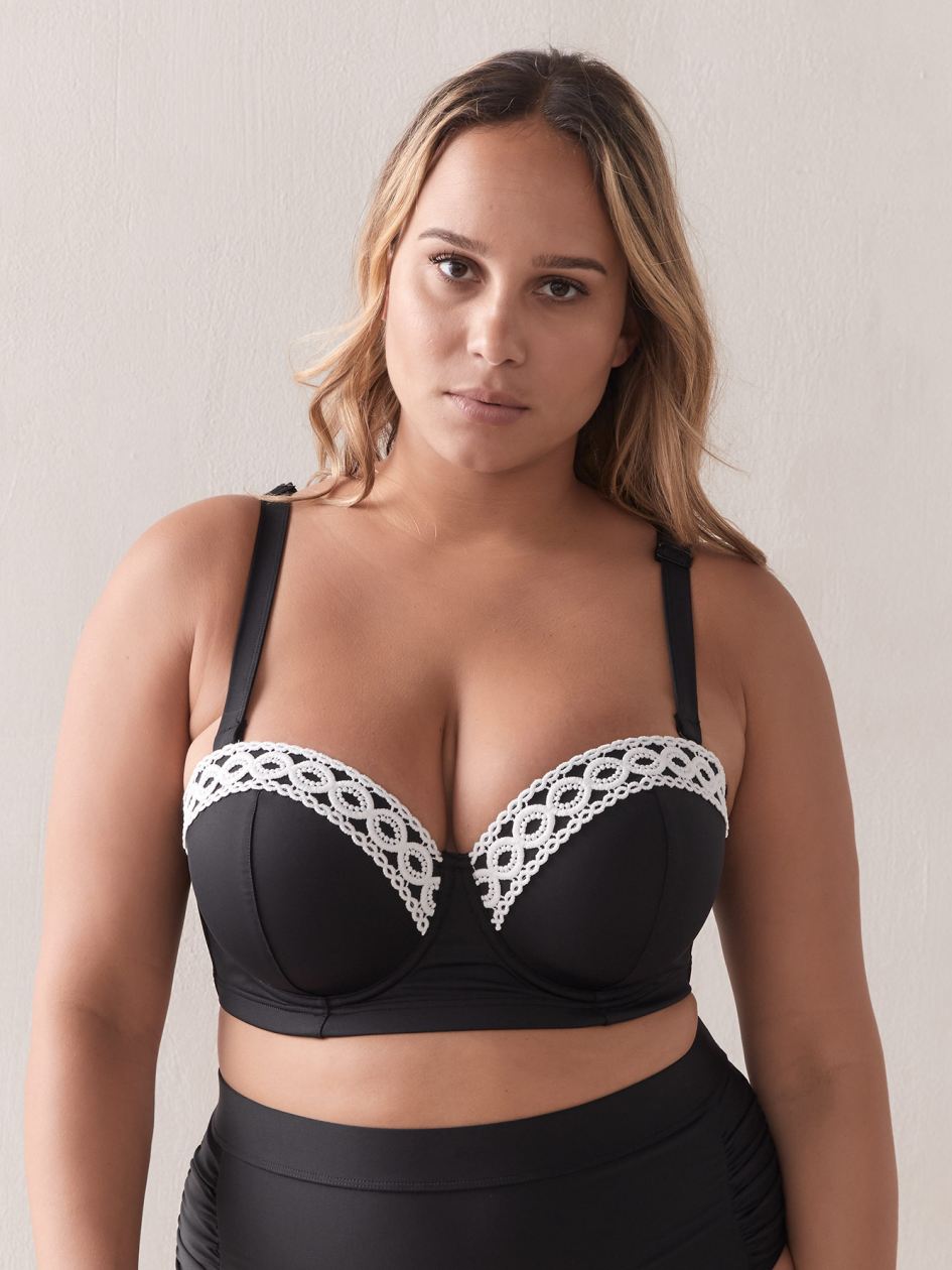 Bra Fit Bikini Top with Crochet Detail Addition Elle Penningtons