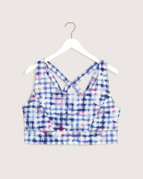 Responsible, Floral Crop Top with Multi-Strap Back - Active Zone