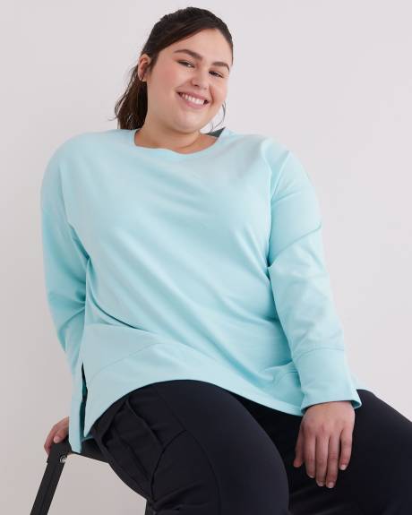 Crew Neck Tunic Sweatshirt - Active Zone