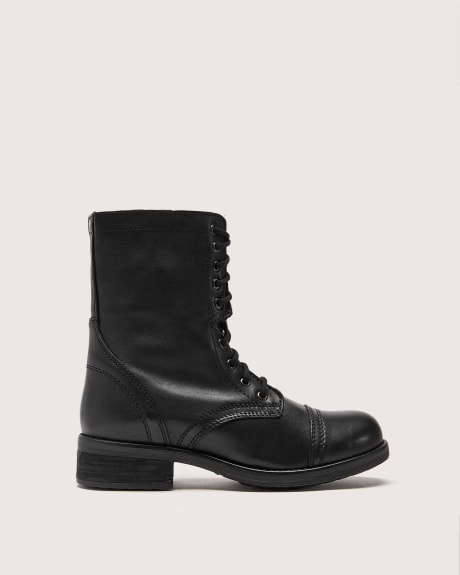 Wide Width Combat Lace-Up Boots - Steve Madden