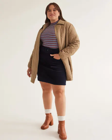 Responsible, Corduroy Mini Skirt with Belt
