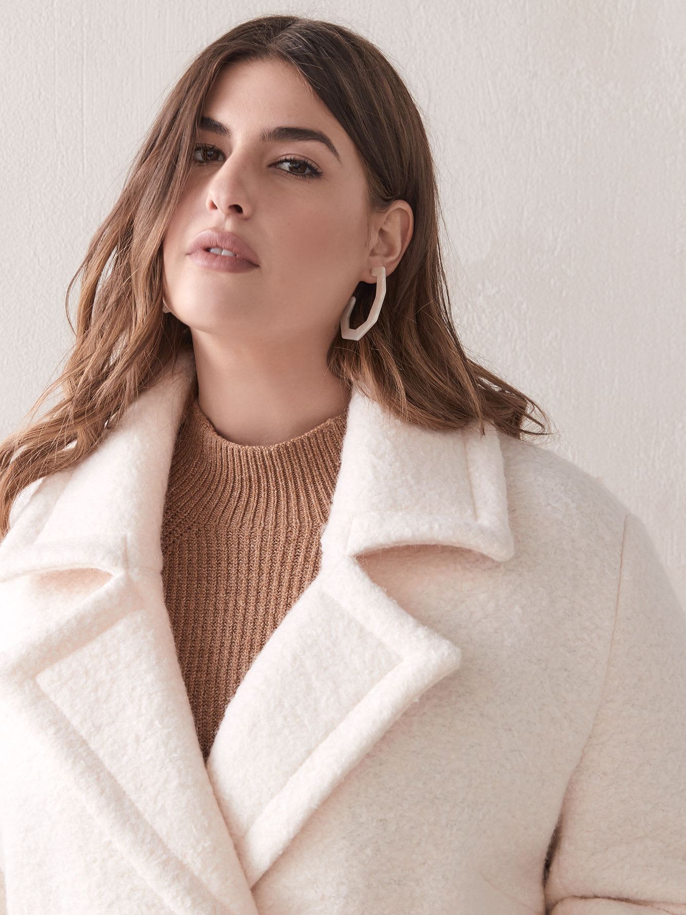 Manteau de laine à boutonnage croisé - Addition Elle