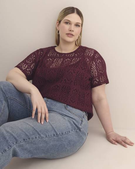 Crochet Short-Sleeve T-Shirt