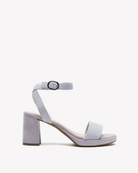 Wide Width, Block Heel Sandal with Buckle Closure - Clarks