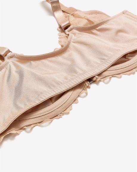 Unlined Front Closure Bra with Lace - Déesse Collection