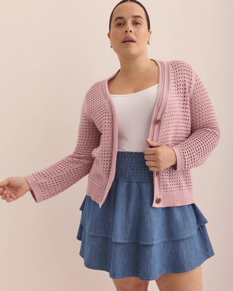 Pull-On Denim Short Ruffle Skirt - d/C JEANS