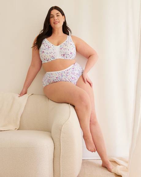 Cotton Wireless Bra with Front Closure - ti Voglio