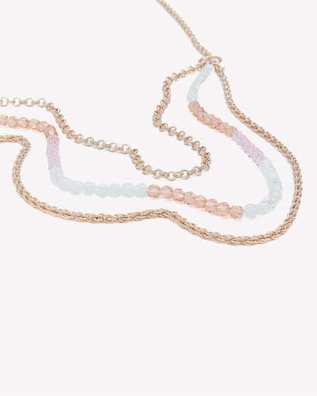 Three-Chain Medium Necklace with Twisted Chains