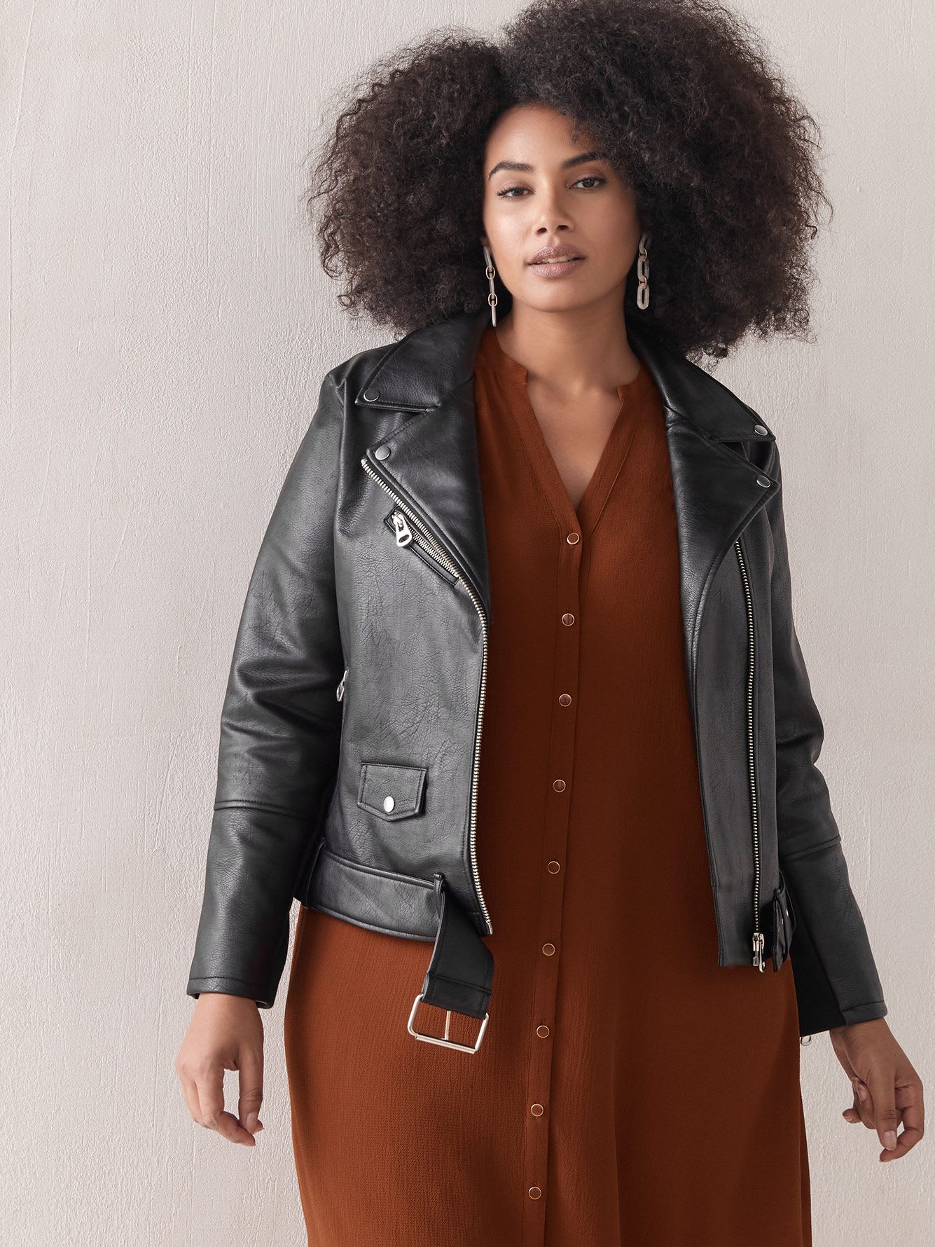 faux biker jacket