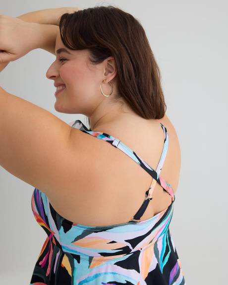 Ruffled Tankini Top