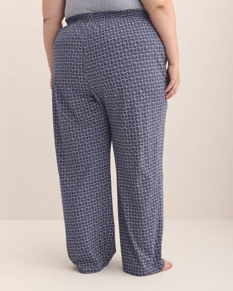 Pantalon de pyjama bleu à motif en jersey de coton - ti Voglio