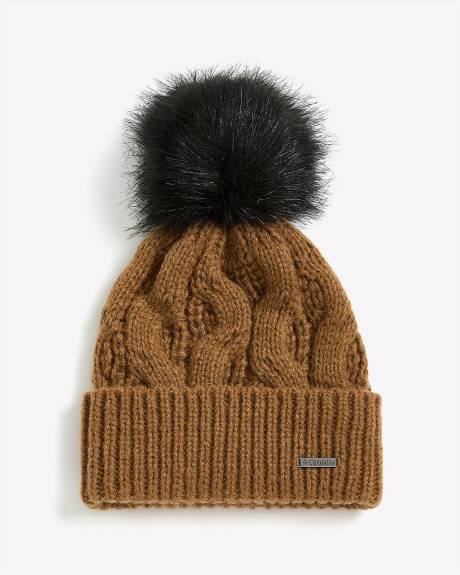 Boundless Days Cable Knit Pom Beanie - Columbia