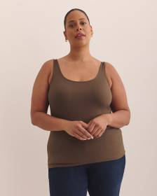Brown Reversible Tank Top - PENN. Essentials