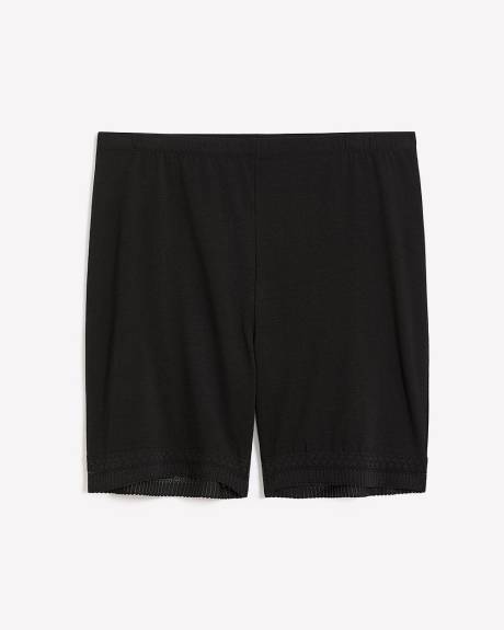 Long Leg Jersey Brief With Lace Trim - tiVOGLIO
