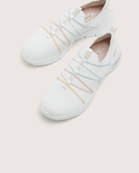 Chaussure à enfiler Arch Fit blanche, pied large - Skechers
