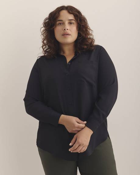 Silky Buttoned Down Tunic