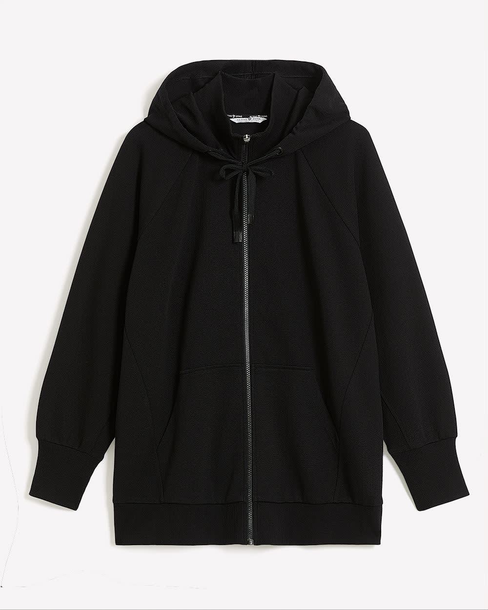 Black Long Sleeve Hooded Zip Jacket Active Zone Penningtons