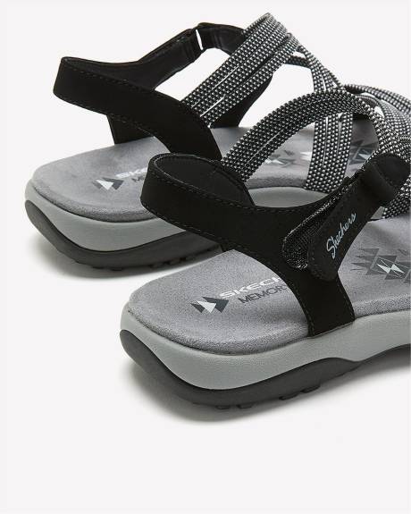 Wide Width, Strappy Adjustable Slingback Sandal - Skechers