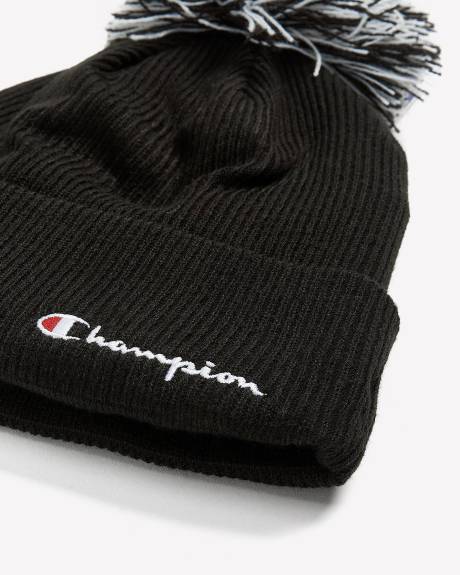 Sherpa-Lined Slouch Pom Beanie - Champion