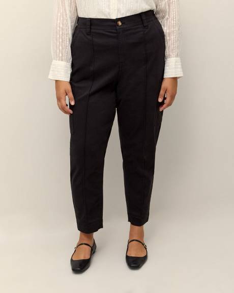 Responsible, Black Tapered-Leg Cargo Pant