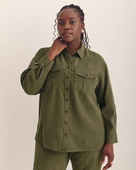 Utility Boxpleat Pocket Shirt - Addition Elle