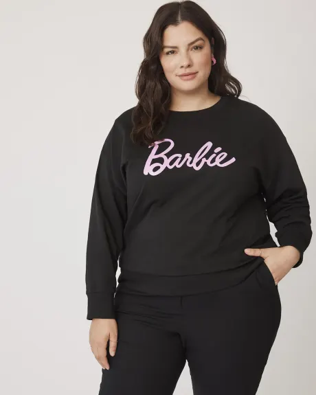 Crewneck Sweatshirt with Barbie Print