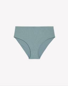 Culotte échancrée côtelée bleue avec élastique scintillant - ti Voglio