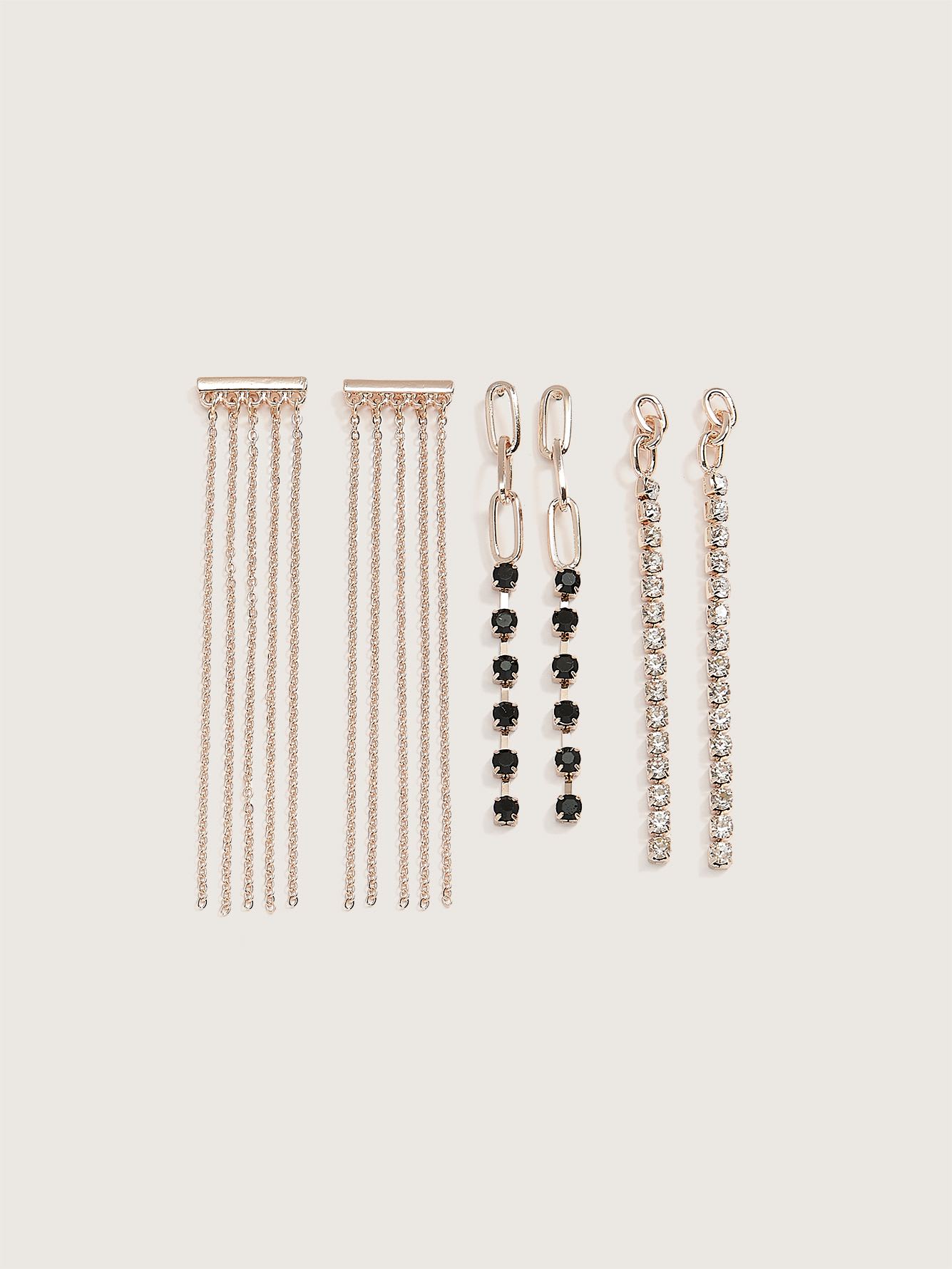 Fancy Drop Earrings, Set of 3 Penningtons