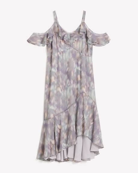 Sleeveless Ruffled V-Neck Dress - Addition Elle