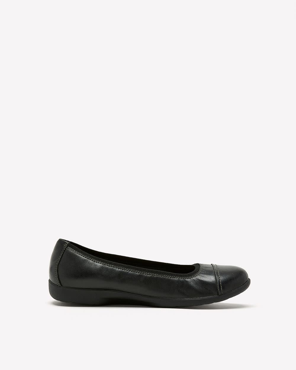 Penningtons Wide Width Meadow Opal Ballerina Shoe Clarks Black 7W