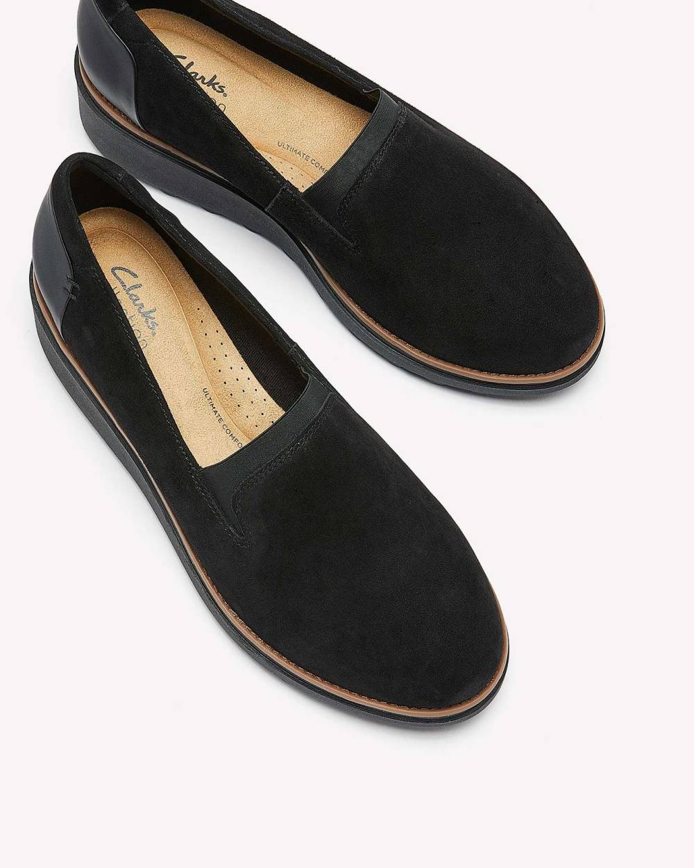Clarks sharon dolly black suede 2025
