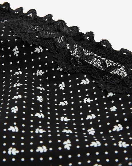 Culotte échancrée, imprimé à pois et feuilles - ti Voglio