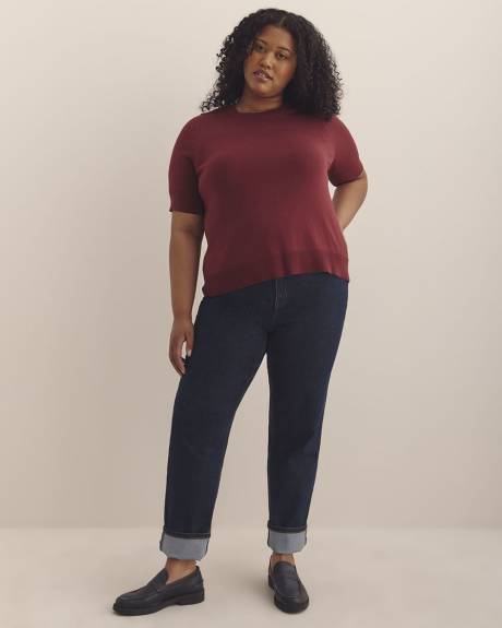 Responsible, Elbow-Sleeve Crewneck Sweater