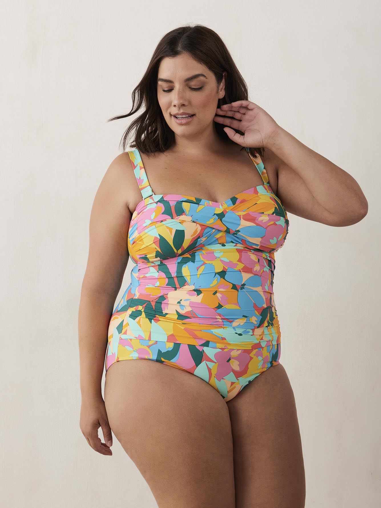 One Piece Swimwear with Tropical Print Anne Cole Penningtons