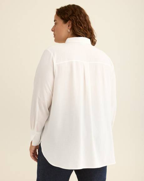 Long-Sleeve Long Tuxedo Shirt