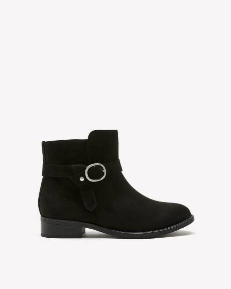 Extra Wide Width, Microsuede Bootie with Foldover Buckle