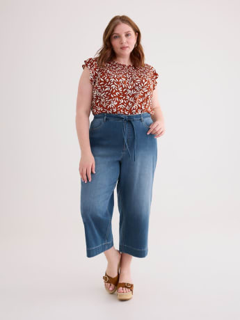 Responsible, High-Rise Wide-Leg Cropped Jeans - d/C JEANS