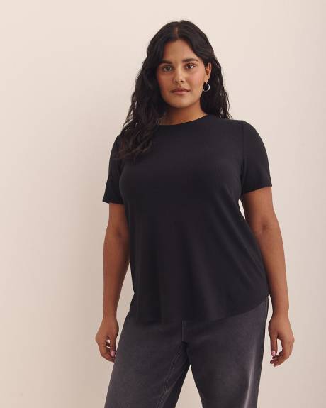 Responsible, Modern-Fit Ribbed Knit Tee - Addition Elle
