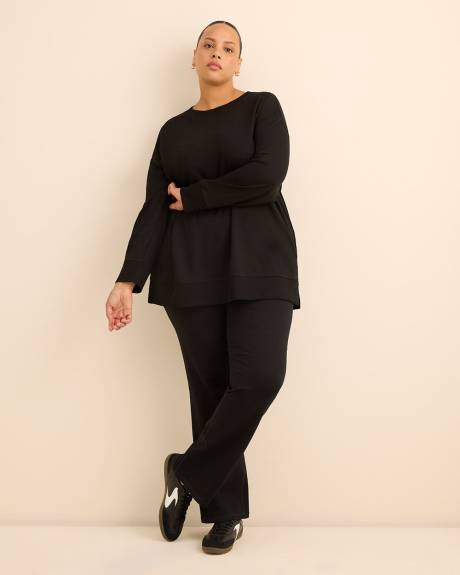 French Terry Tunic with Ribbed Details - Active Zone