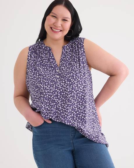 Sleeveless Challis Tunic