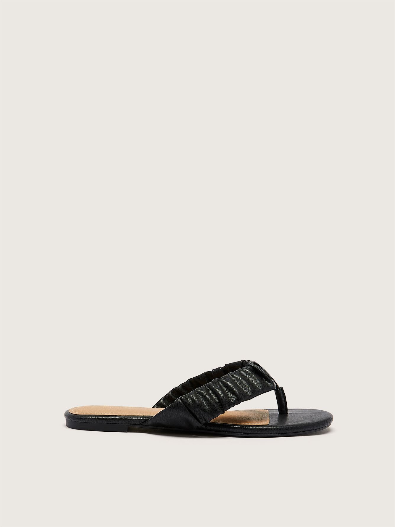 Extra-Wide Width, Scrunched Thong Flip-Flop Sandal