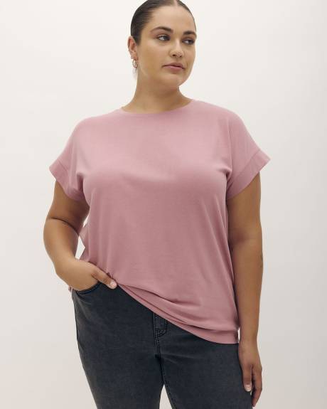 Cap-Sleeve Crewneck Tee - Addition Elle - PENN. Essentials