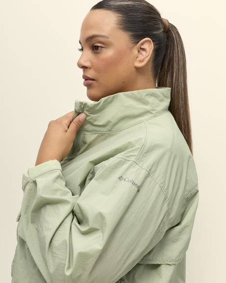 Green Paracutie Cropped Cargo Windbreaker - Columbia