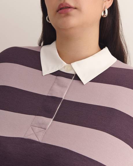 Long-Sleeve Striped Rugby Shirt - Active Zone