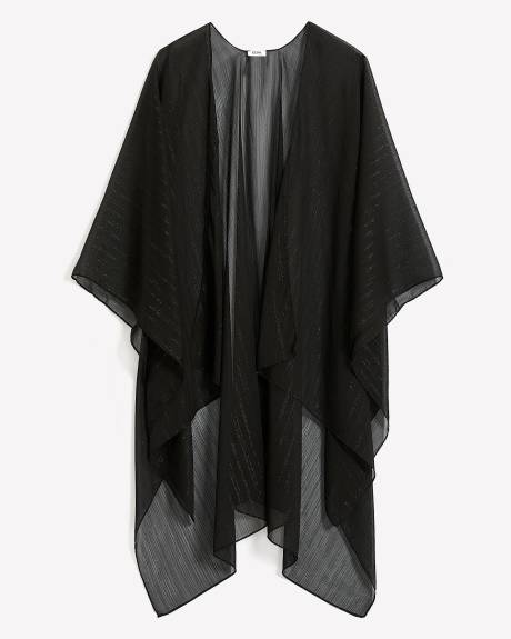 Cape noire légère à fil métallique