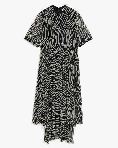 Midi Knit Dress with Shark-Bite Hem - Addition Elle