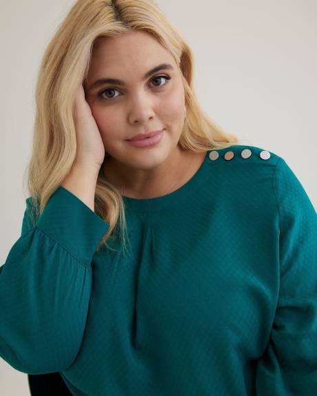 Responsible, Long-Sleeve Blouse with Crew Neck